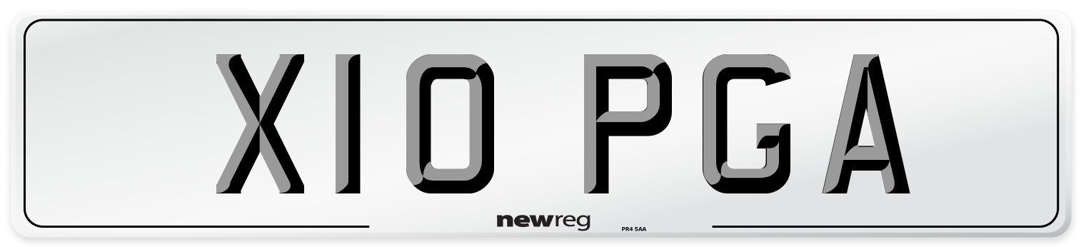 X10 PGA Number Plate from New Reg